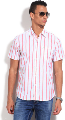 

Lee Men's Striped Casual White, Red Shirt