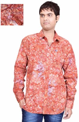 BRITISH TERMINAL Men Printed Casual Red Shirt