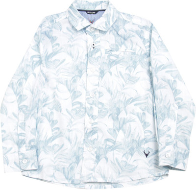 

Allen Solly Junior Boys Printed Casual Light Blue Shirt, White