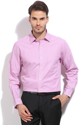 

Arrow Men's Striped Formal White, Pink Shirt, Lt. pink