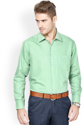 

Protext Men's Solid Formal Green Shirt