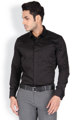 Blackberrys Men Solid Formal Black Shirt