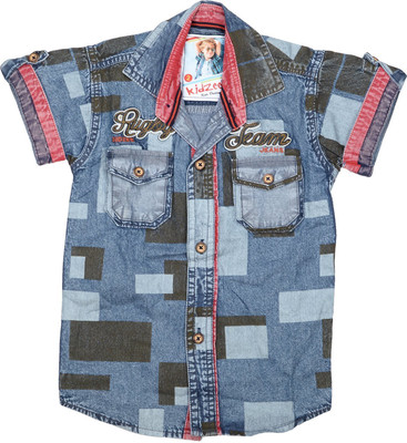 

Kidzee Men' Printed Casual Brown Shirt