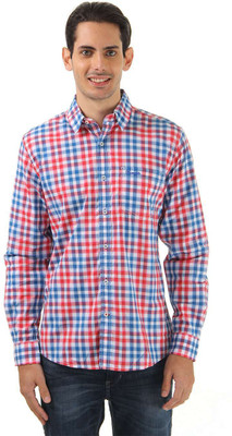 

Wrangler Men's Checkered Casual Red, Blue Shirt