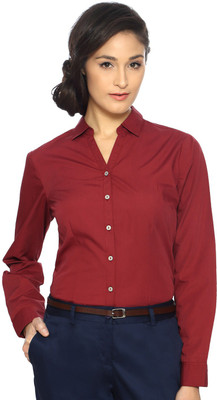 

Annabelle Women's Solid Formal Shirt, Maroon