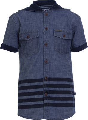 UFO Boys Solid Casual Red Shirt