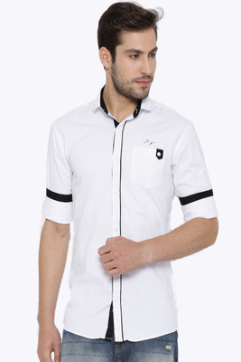 

Fifty Two Men's Solid Casual White Shirt
