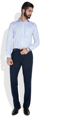 

Park Avenue Men's Striped Formal Purple Shirt
