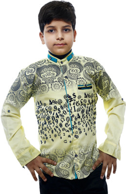 

Ennjoy Boys Printed Casual Multicolor Shirt, Lemon
