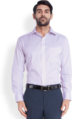 

Park Avenue Men's Striped Formal Purple Shirt
