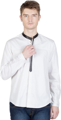 NFC Men Solid Casual White Shirt NFC Men Solid Casual White Shirt