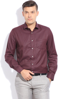 

Black Coffee Men's Solid Formal Maroon Shirt, Purple/black