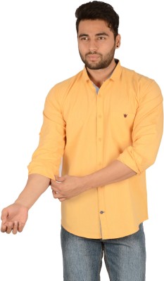 

Studio Nexx Men's Solid Casual Yellow Shirt