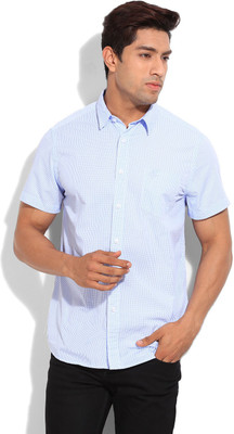 

Global Nomad Men's Checkered Casual White, Blue Shirt, Blue checks