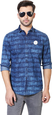 

Allen Solly Men's Printed Casual Blue Shirt