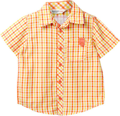 

Beebay Boys Checkered Casual Yellow Shirt