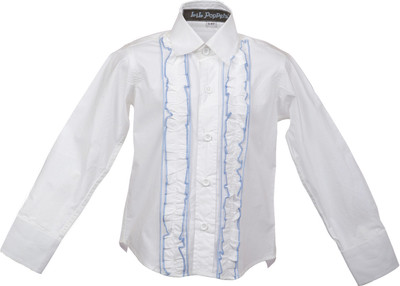 20% OFF on Lil Poppets Boys Solid Casual Semi Spread Collar Shirt
