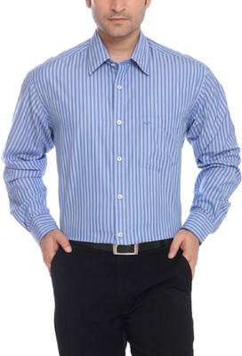 

ColorPlus Men's Solid Formal Blue Shirt