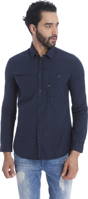 

Jack & Jones Men' Striped Casual Blue, Black Shirt