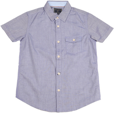

Indian Terrain Boys Solid Casual Blue Shirt
