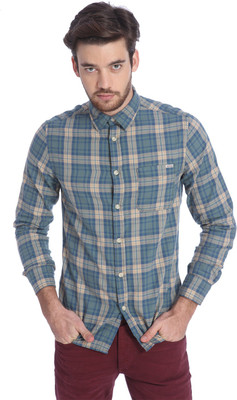 

Jack & Jones Men's Checkered Casual Green Shirt, Dark forest