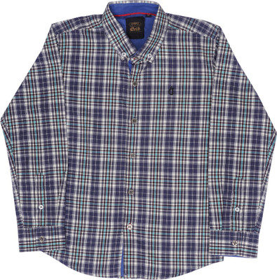 

Gini & Jony Boys Checkered Casual Blue Shirt, 1230