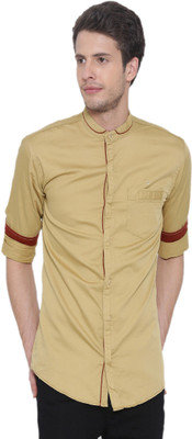 

Fifty Two Men's Solid Casual Beige Shirt