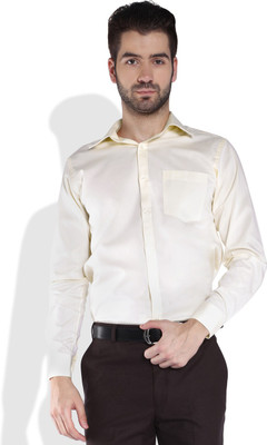 

Park Avenue Men's Solid Formal Yellow Shirt