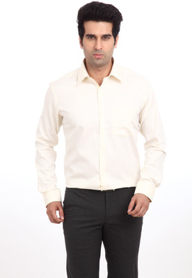 

Park Avenue Men's Striped Formal Yellow Shirt