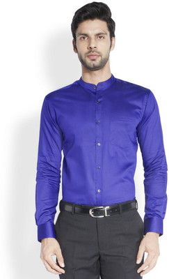 

Park Avenue Men's Solid Casual Purple Shirt