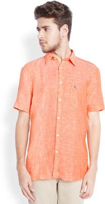 

Parx Men's Solid Casual Orange Shirt