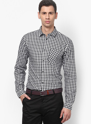 

Jack & Jones Men's Checkered Casual Black Shirt
