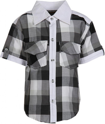 

Gkidz Boys Checkered Party Multicolor Shirt, Grey