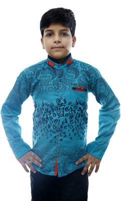 

Ennjoy Boys Printed Casual Multicolor Shirt, Blue