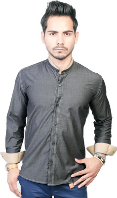 

Trendster Men's Solid Casual Grey Shirt
