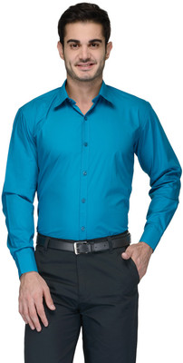 

FabTag - Being Fab Men's Solid Casual Blue Shirt, Turquoise
