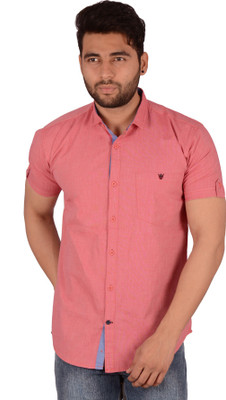 

Studio Nexx Men's Solid Casual Red Shirt, Peach