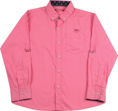 

Gini & Jony Boys Solid Casual Pink Shirt, 1167