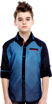 

MashUp Boys Solid Party Blue Shirt