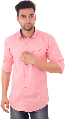 

Studio Nexx Men's Solid Casual Pink Shirt, Peach