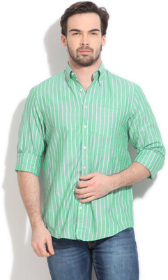 

Gant Men' Striped Casual White, Green Shirt, Olive green