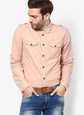 

Jack & Jones Men's Solid Casual Pink Shirt, Mahogany rose