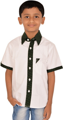 

Gkidz Boys Solid Casual Green Shirt