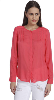 

Vero Moda Women's Solid Casual Pink Shirt, Rouge red