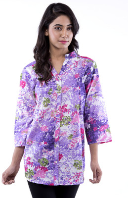 

Amadore Women's Floral Print Casual Multicolor Shirt, Multi colour