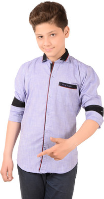 

Anry Boys Solid Casual Grey Shirt