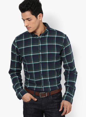 

Jack & Jones Men's Checkered Casual Black Shirt, Ponderosa pine