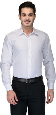 FabTag - Being Fab Men Solid Casual White Shirt