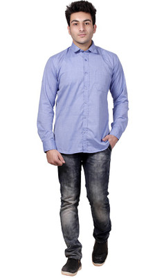 

SN'C Men's Solid Casual Light Blue Shirt, Sky blue