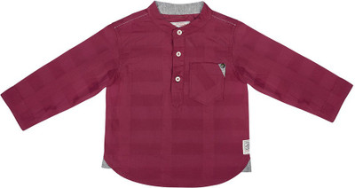 

Wow Mom Boys Checkered Casual Red Shirt